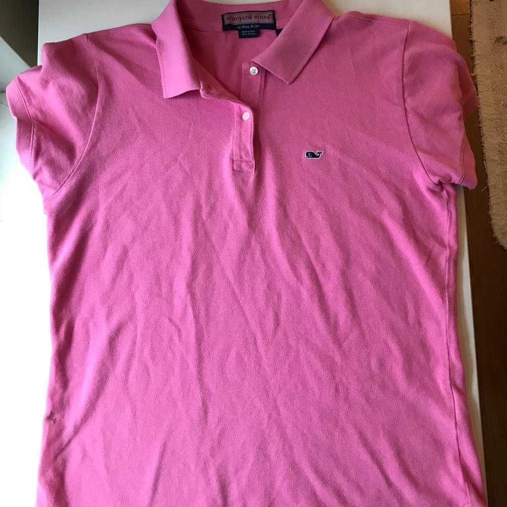 Vineyard Vines Pink Polo T-Shirt - Picture 2 of 6